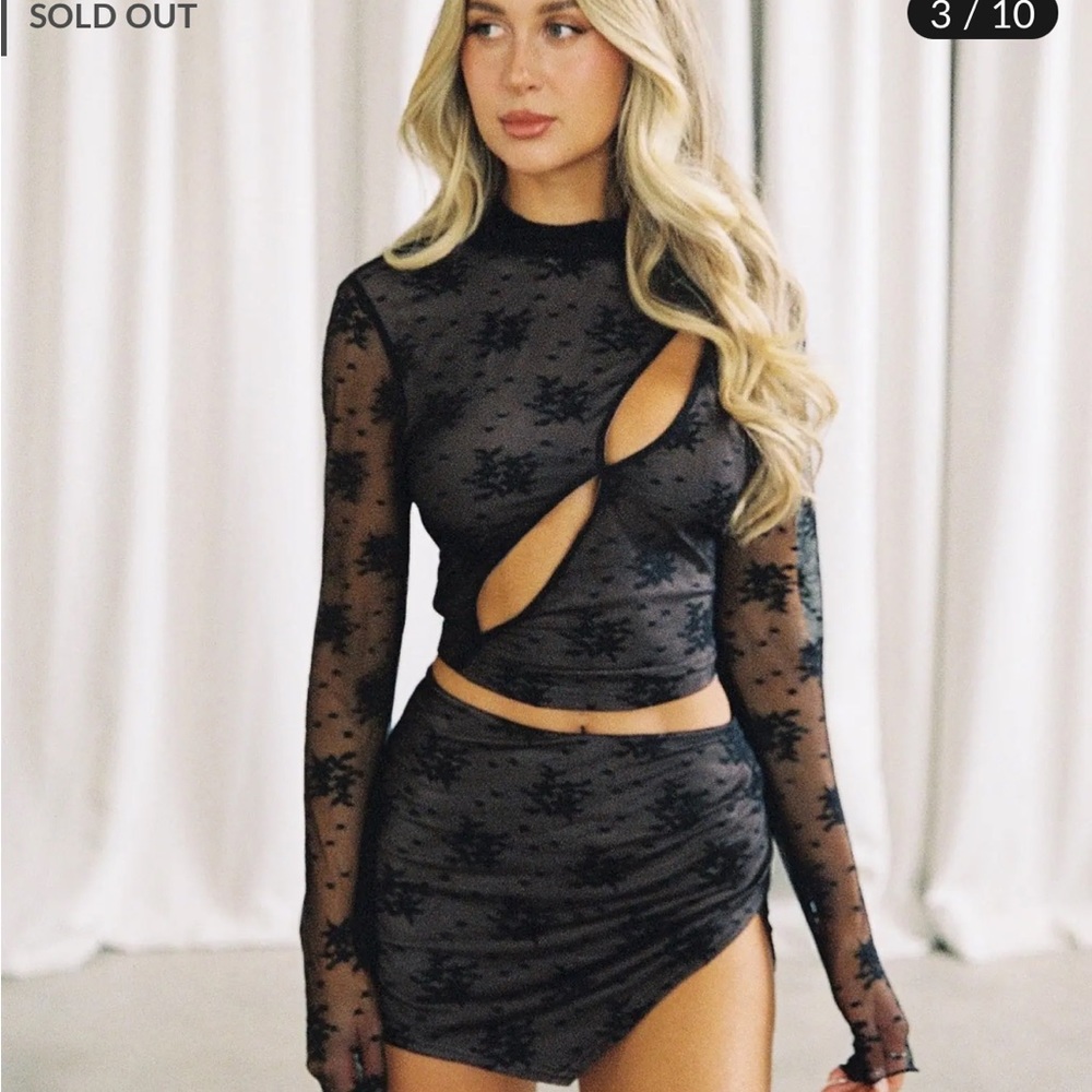 Tiger Mist black lace set